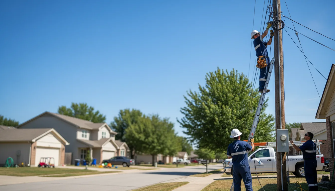 Residential electrician providing installation services in Lee, ME